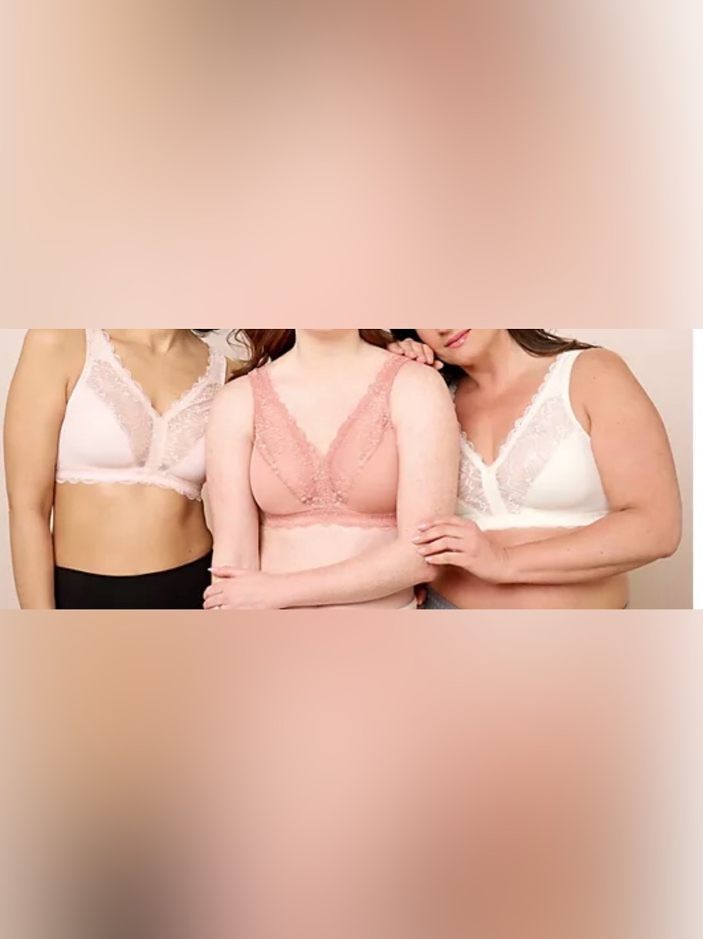 Breezies 4 Pack Lace-Trim  Bralette - Women Intimates